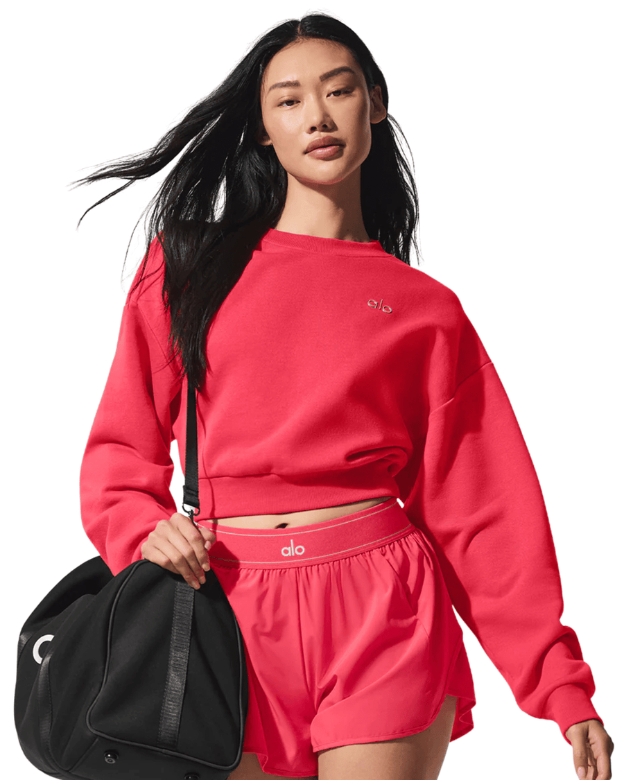 Moletom Alo Yoga Cropped Accolade Candy Red Vermelho - Alo Yoga - w3924rg_01 - 1