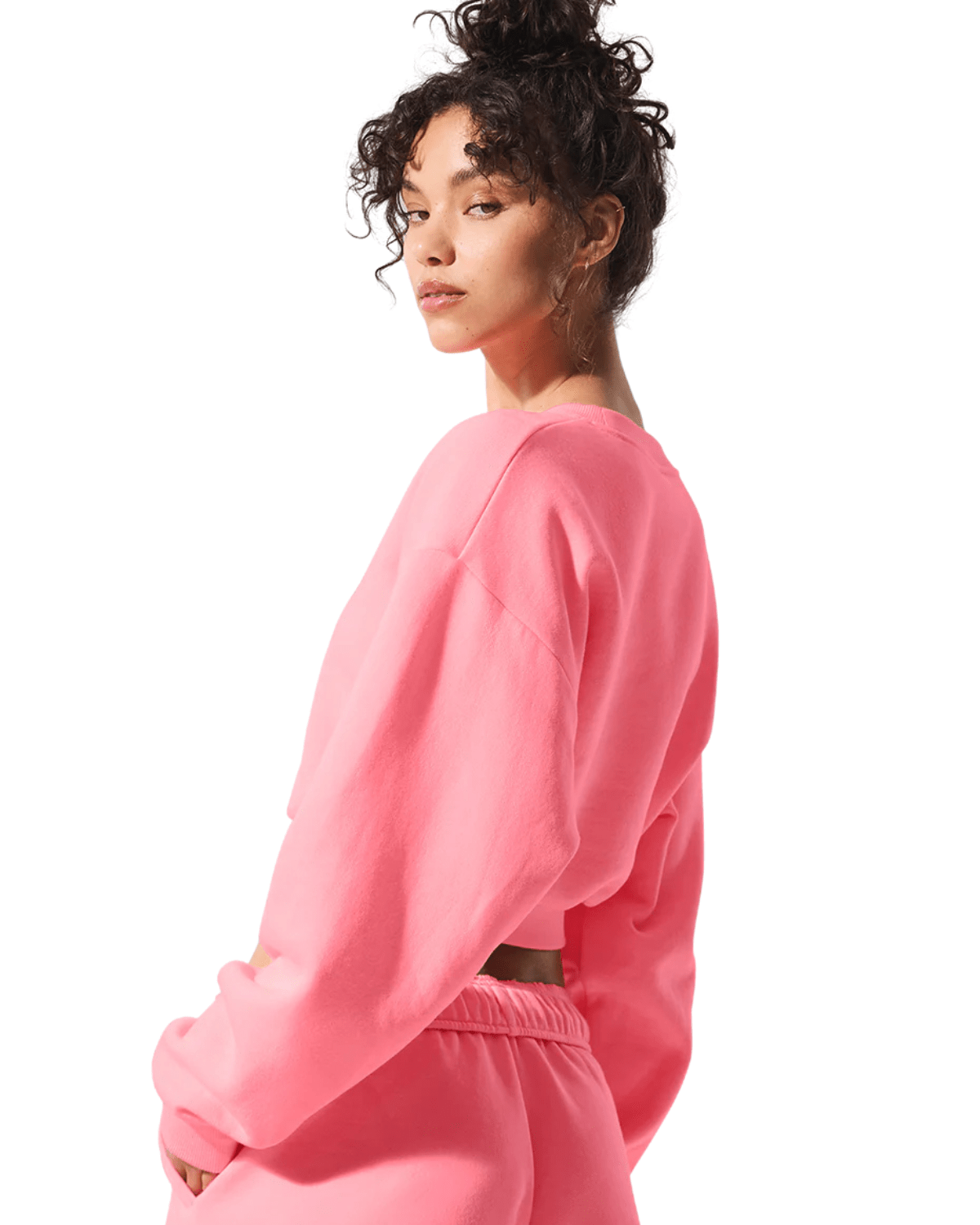 Moletom Alo Yoga Cropped Accolade Neon Bubblegum Rosa por R$ 1.349