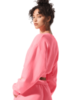 Vista superior Moletom Alo Yoga Cropped Accolade Neon Bubblegum Rosa