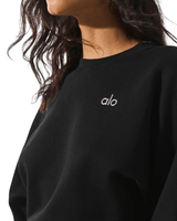 Moletom Alo Yoga Cropped Accolade Preto - Alo Yoga - w3924rg_00 - 1