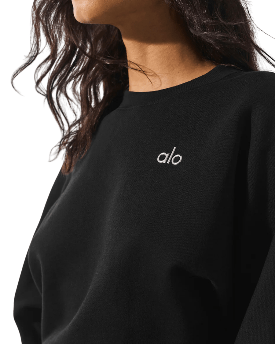 Moletom Alo Yoga Cropped Accolade Preto - Alo Yoga - w3924rg_00 - 1