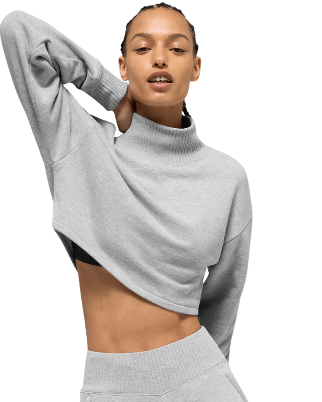 Moletom Alo Yoga Cropped Serenity Coverup Athletic Heather Grey Cinza - Moletom - Alo Yoga - 