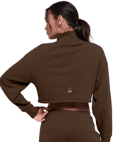 Moletom Alo Yoga Cropped Serenity Coverup Espresso Marrom - Moletom - Alo Yoga - w3875r-1