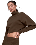 Moletom Alo Yoga Cropped Serenity Coverup Espresso Marrom - Moletom - Alo Yoga - w3875r-1