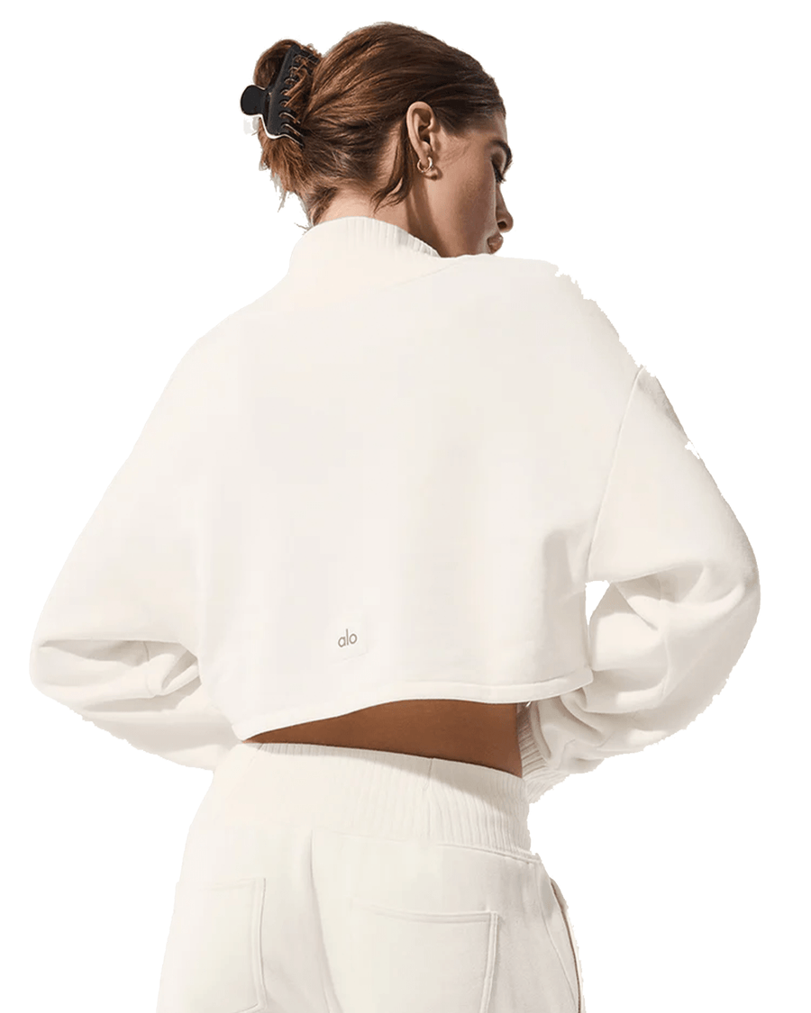 Moletom Alo Yoga Cropped Serenity Coverup Ivory Off White - Moletom - Alo Yoga - 
