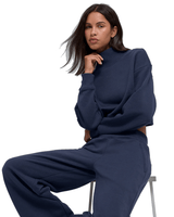 Moletom Alo Yoga Cropped Serenity Coverup Navy Azul - Moletom - Alo Yoga - 