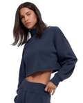 Moletom Alo Yoga Cropped Serenity Coverup Navy Azul - Moletom - Alo Yoga - 