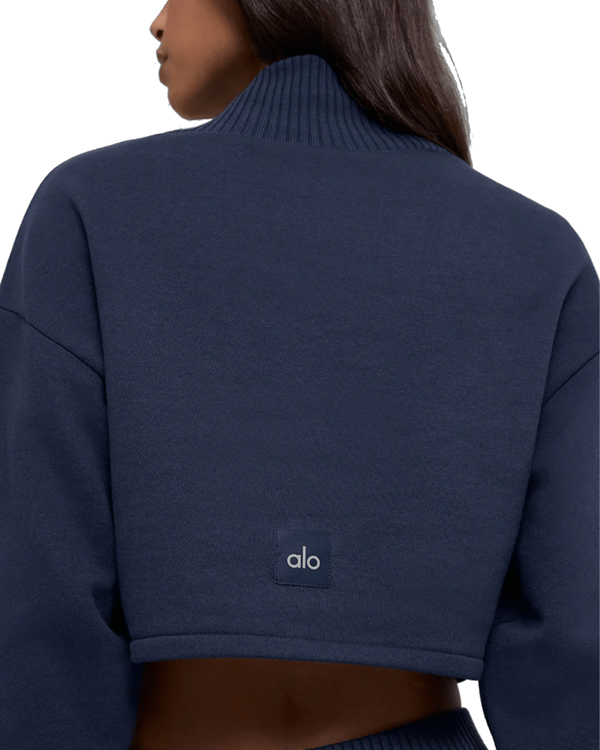 Moletom Alo Yoga Cropped Serenity Coverup Navy Azul - Moletom - Alo Yoga - 