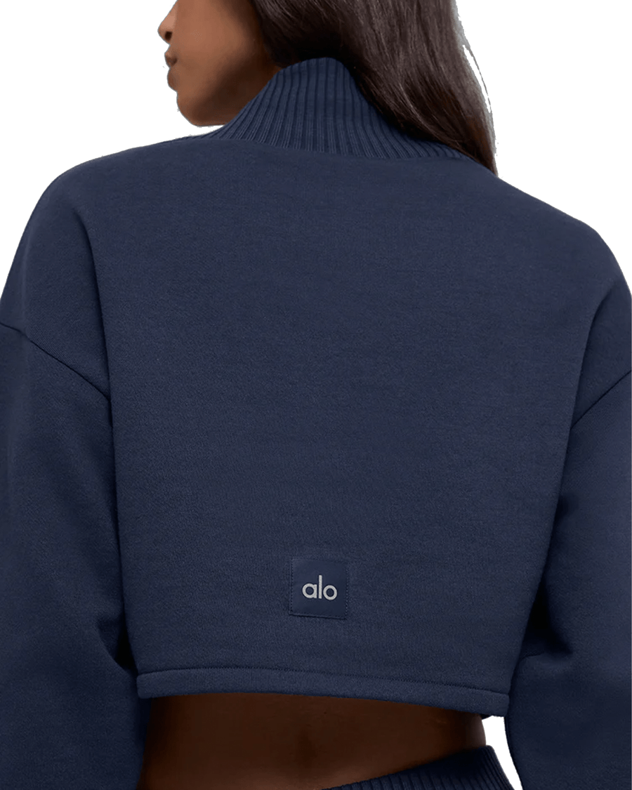 Moletom Alo Yoga Cropped Serenity Coverup Navy Azul - Moletom - Alo Yoga - 