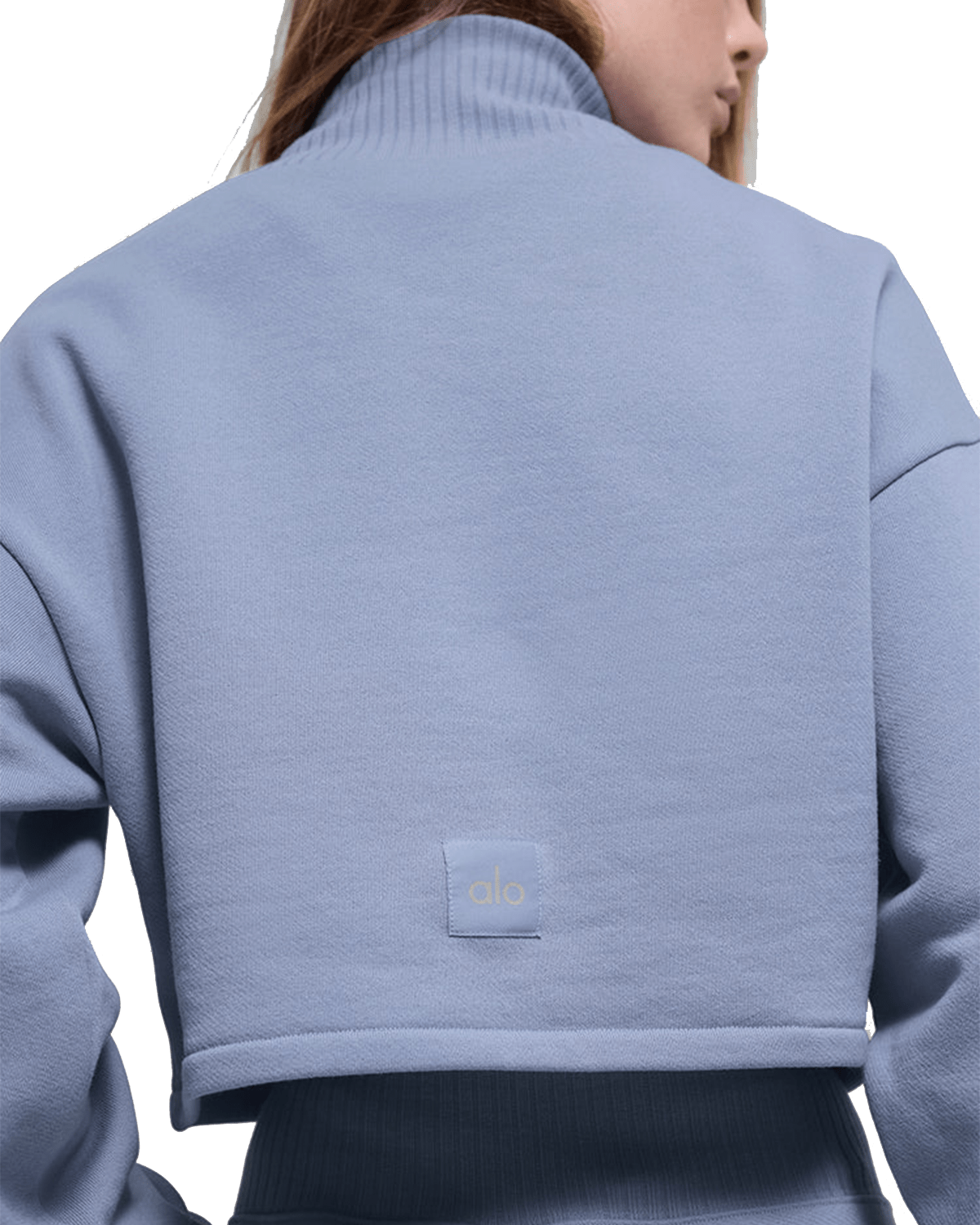 Moletom Alo Yoga Cropped Serenity Coverup Winter Frost Azul - Moletom - Alo Yoga - 