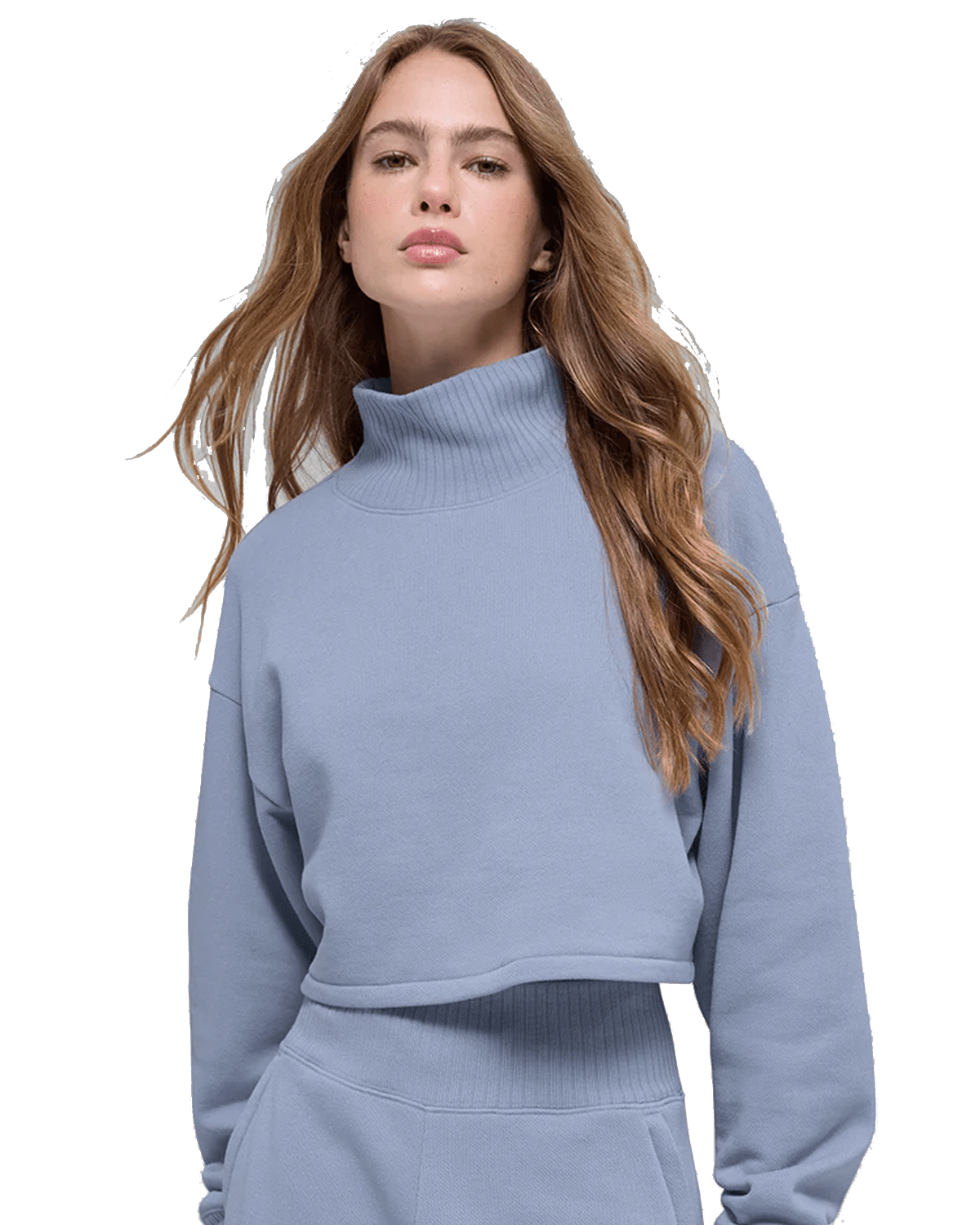 Moletom Alo Yoga Cropped Serenity Coverup Winter Frost Azul