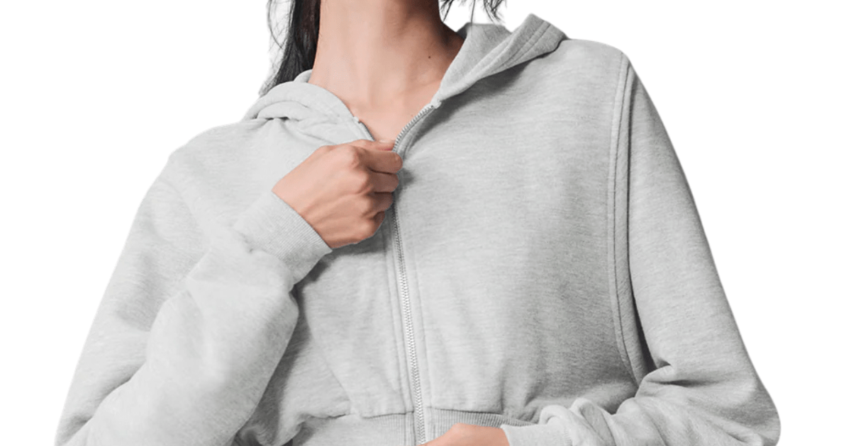 Moletom Alo Yoga Sweet Escape Zip Up Athletic Heather Grey Cinza - LK