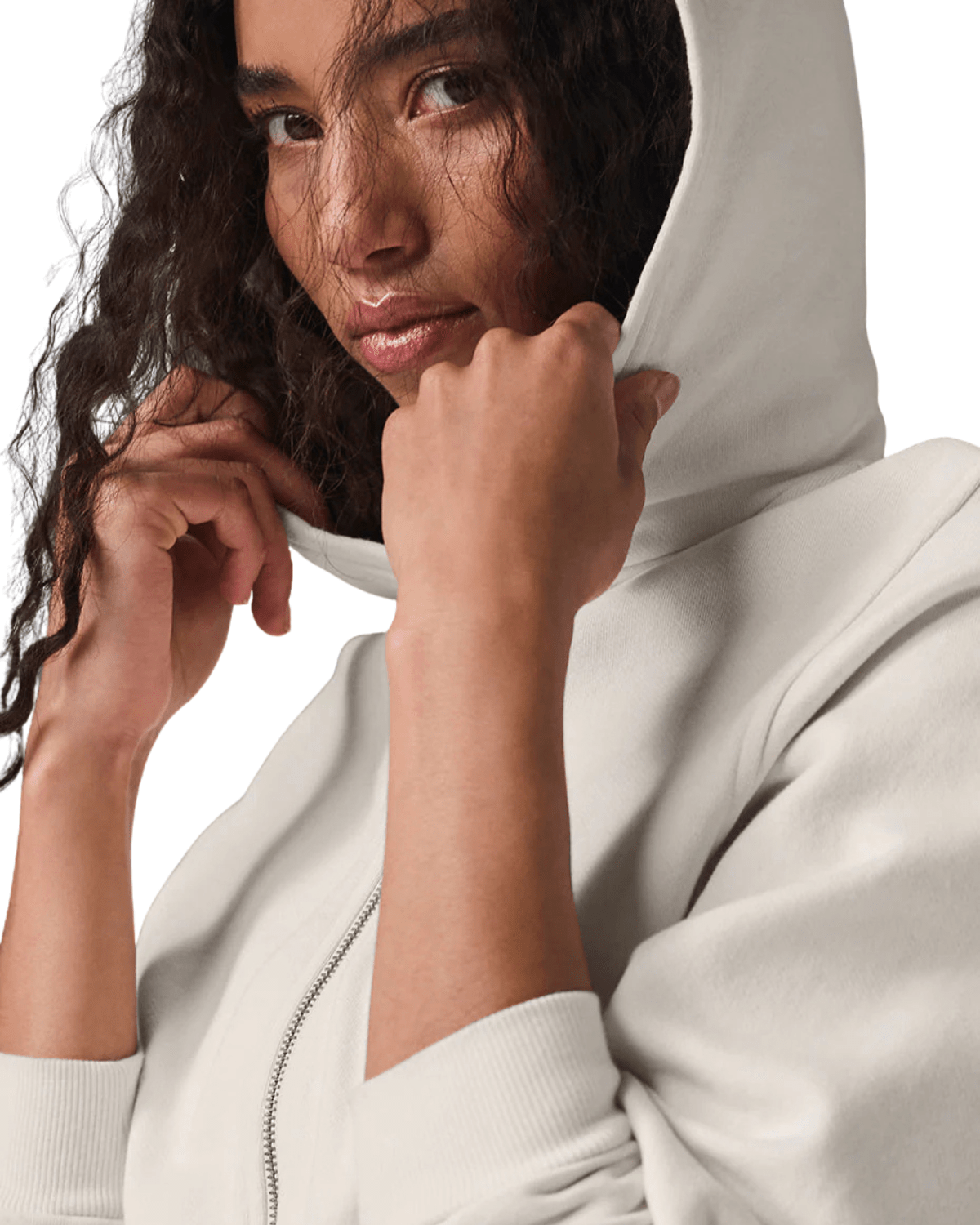 Moletom Alo Yoga Sweet Escape Zip Up Ivory Creme - LK Moletom Alo Yoga Sweet Escape Zip Up Ivory Creme - LK