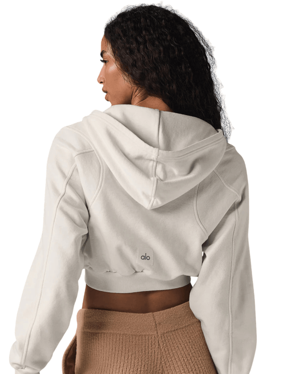 Moletom Alo Yoga Sweet Escape Zip Up Ivory Creme