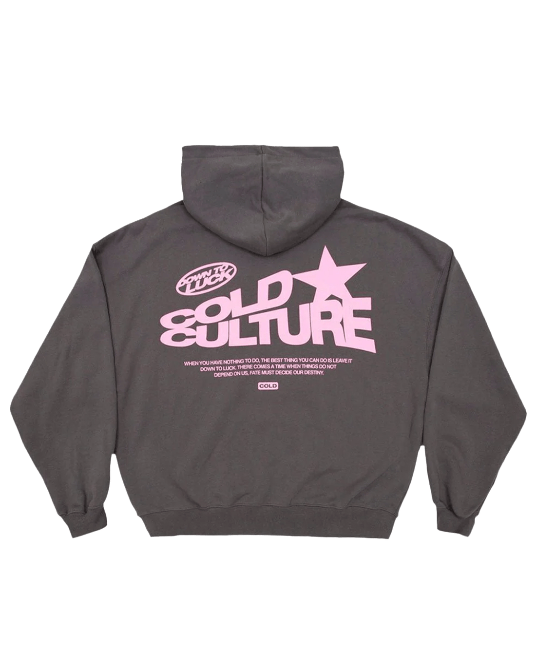 Moletom Cold Culture Down To Luck Smoke Grey Cinza - Cold Culture - 