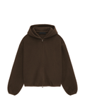 Moletom Fear Of God Essentials Brushed Hooded Bomber Brown Marrom - Essentials - FOG24-1