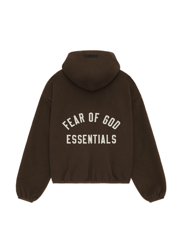 Moletom Fear Of God Essentials Brushed Hooded Bomber Brown Marrom - Essentials - FOG24-1