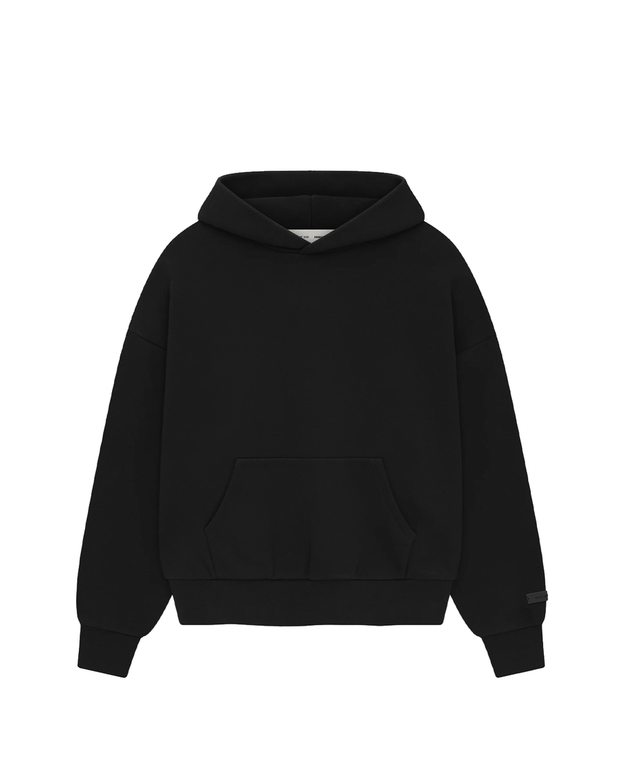 Vista lateral Moletom Fear Of God Essentials Classic Jet Black Preto