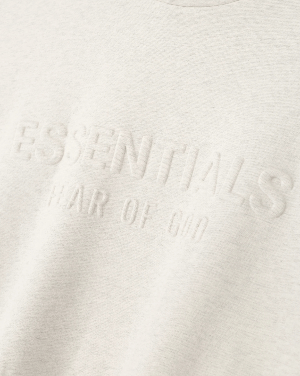 Moletom Fear of God Essentials Heather Oatmeal Embossed Classic - Essentials - 