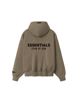 Moletom Fear Of God Essentials SS26 Classic Zip-Up Homestead Heather Bege