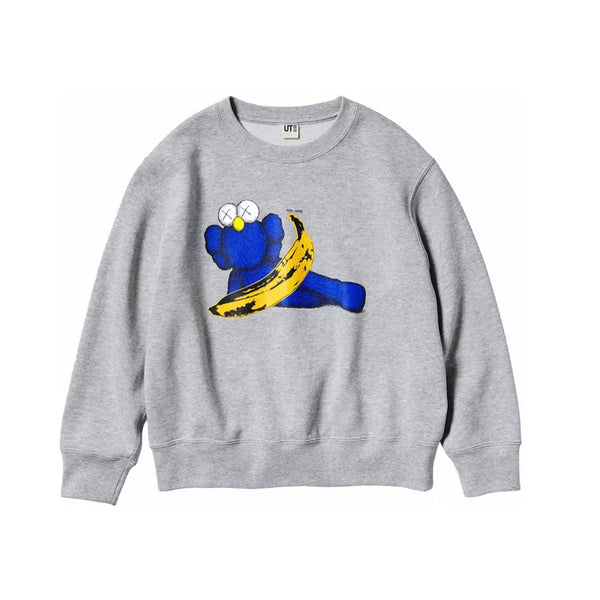 Moletom KAWS x Uniqlo Warhol Graphic 472951 Cinza - Uniqlo x Kaws - 472951