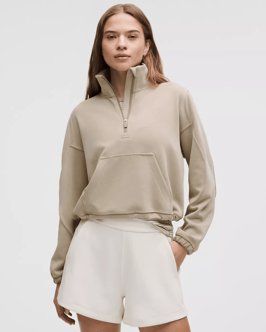 Vista na caixa Moletom Lululemon Brushed Softstreme Half Zip