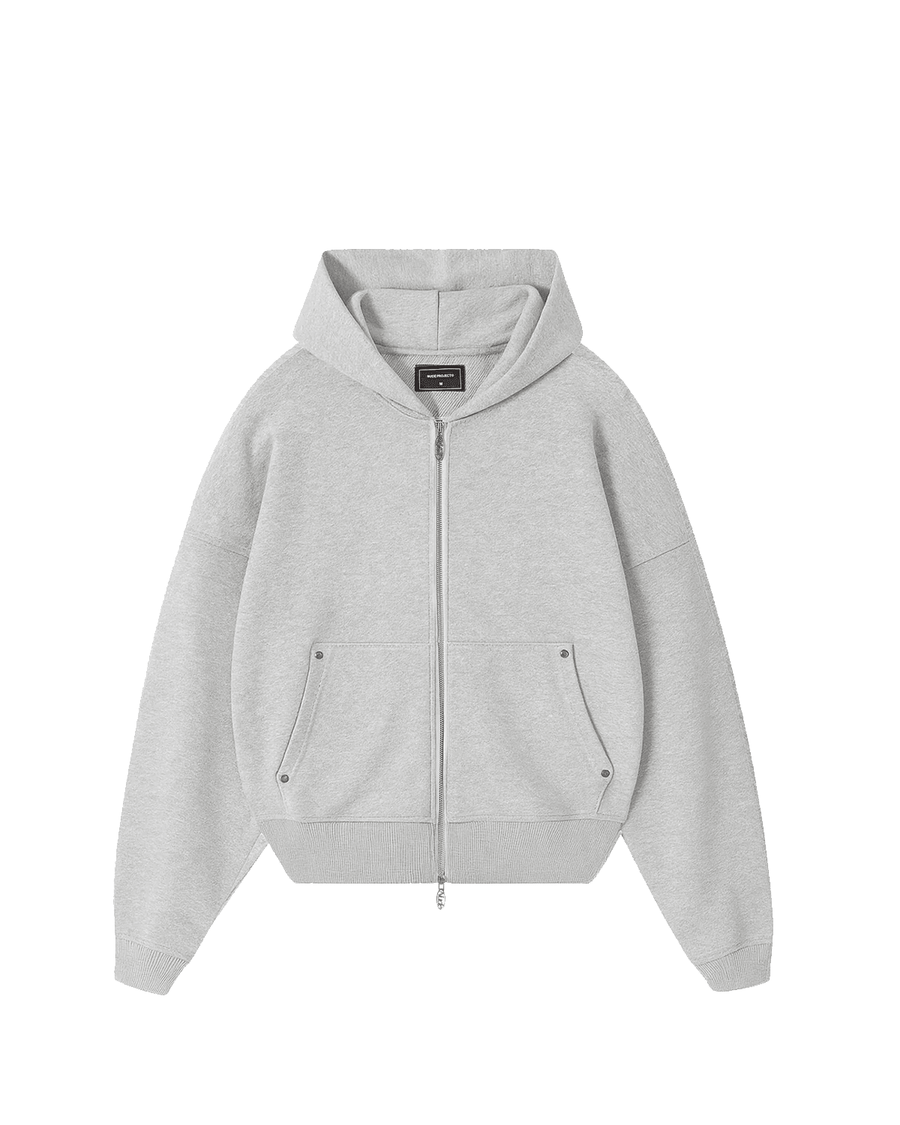 Moletom Nude Project Beast Zip-up Hoodie Grey Melange