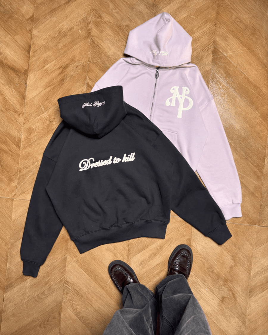 Vista frontal Moletom Nude Project Kill Bill Zip-Up Ash Cinza