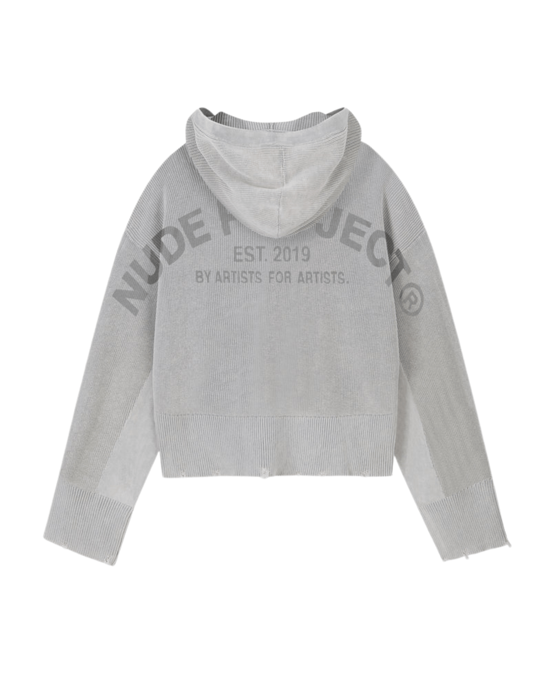 Moletom Nude Project Perfect Cropped Zip - Up Grey Cinza - Nude Project - NDP019 - 1