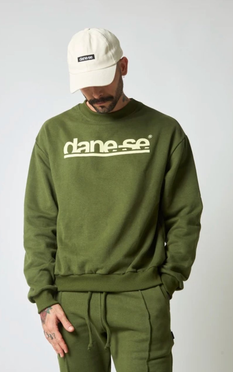 Vista lateral Moletom Oversized Dane-se Touch Verde