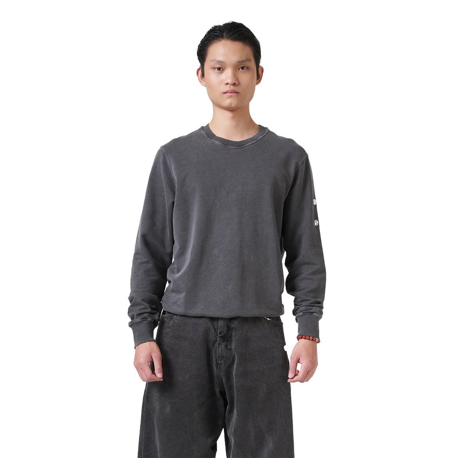 Vista traseira Moletom Pace Crewneck Stone Washed Preto