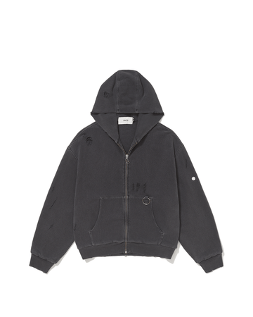 Moletom Pace Ripped Zip Stoned Grey Cinza - Pace - 