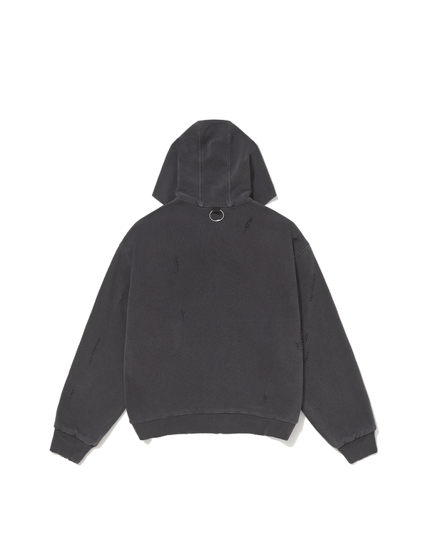 Moletom Pace Ripped Zip Stoned Grey Cinza