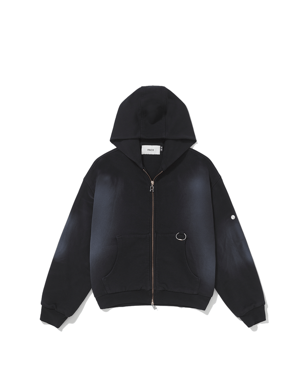 Moletom Pace Uniforma Zip Stone Black Preto com capuz e zíper frontal