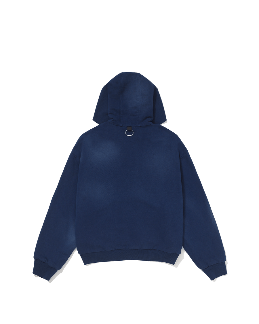 Vista lateral Moletom Pace Uniforma Zip Stone Navy Azul