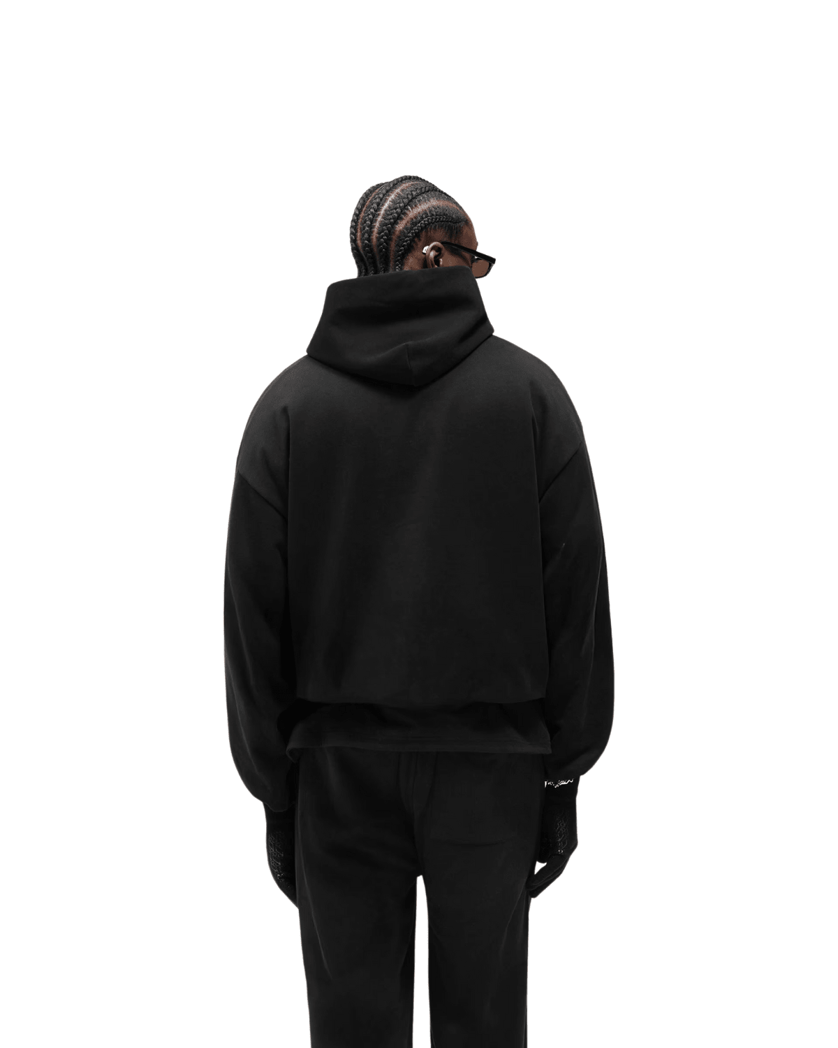 Moletom Represent Clo Dual Layer Script Jet Black Preto, vista traseira