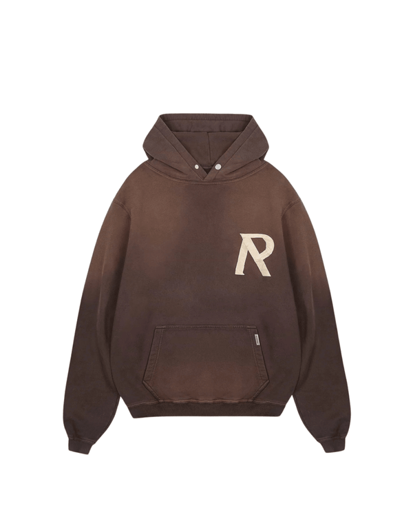 Moletom Represent Clo Masking Tape Initial Cedar Marrom com logo branco