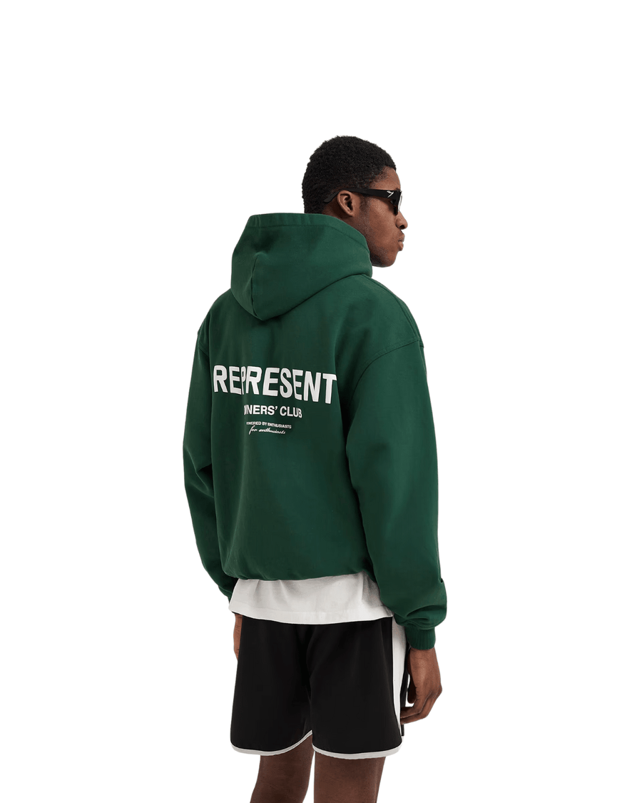 Vista traseira Moletom Represent Clo Owners Club Racing Green Verde