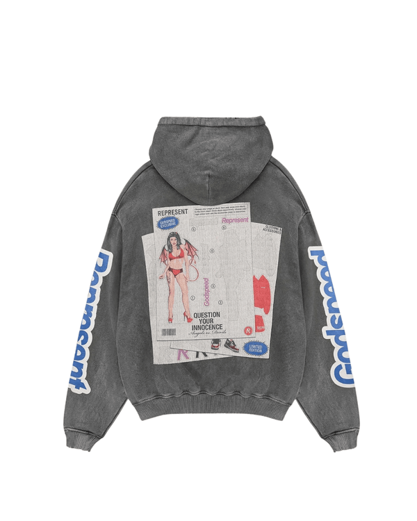 Moletom Represent Clo Question Your Innocence Vintage Grey Cinza