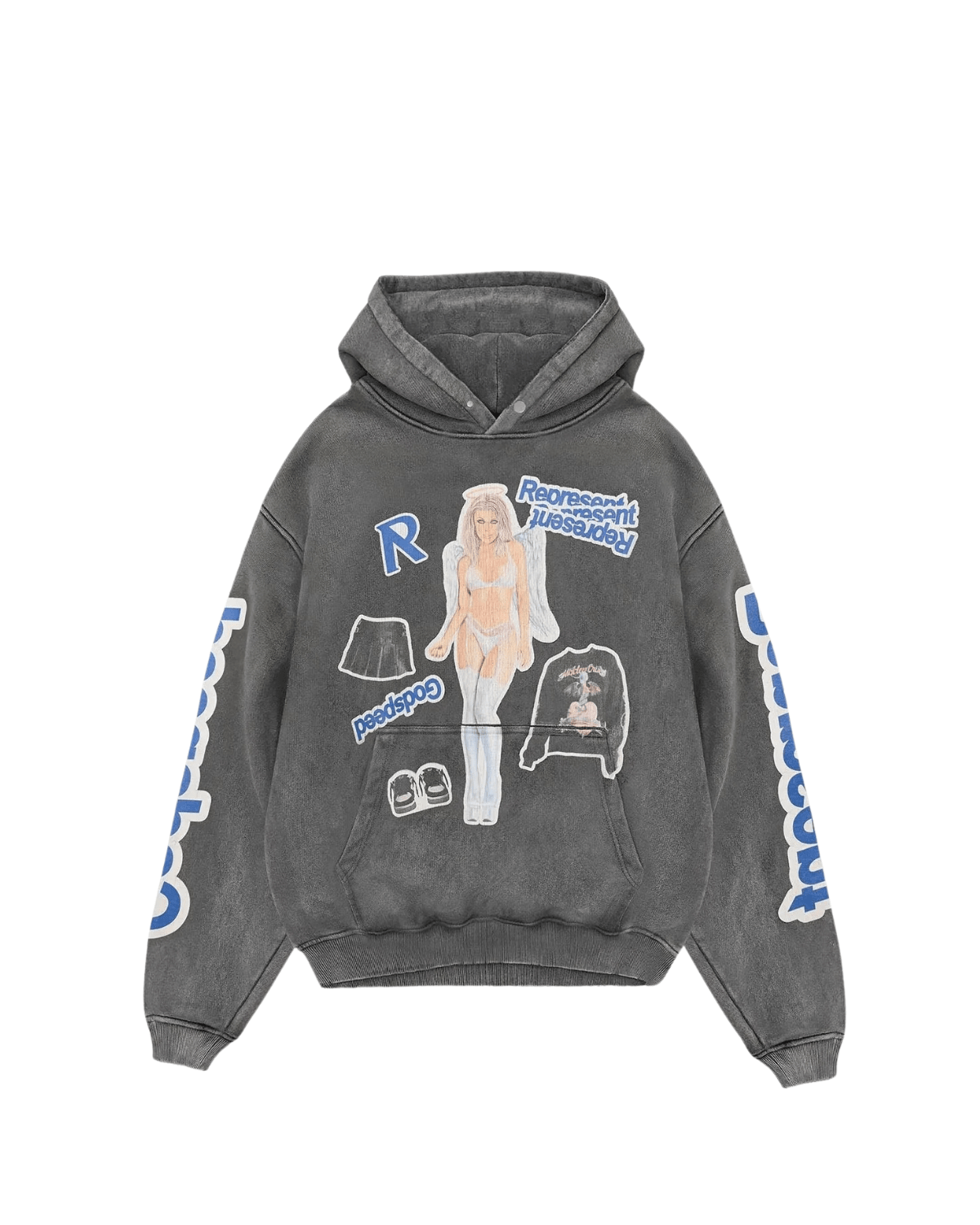 Moletom Represent Clo Question Your Innocence Vintage Grey Cinza