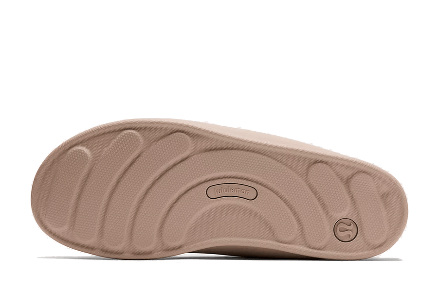 Vista do solado Mule Lululemon SwayDay Nutmeg Bege