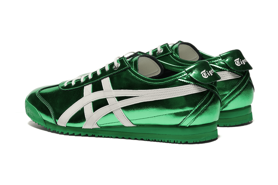 Vista traseira Onitsuka Tiger Mexico 66 SD Metallic Series Jade Cream Verde