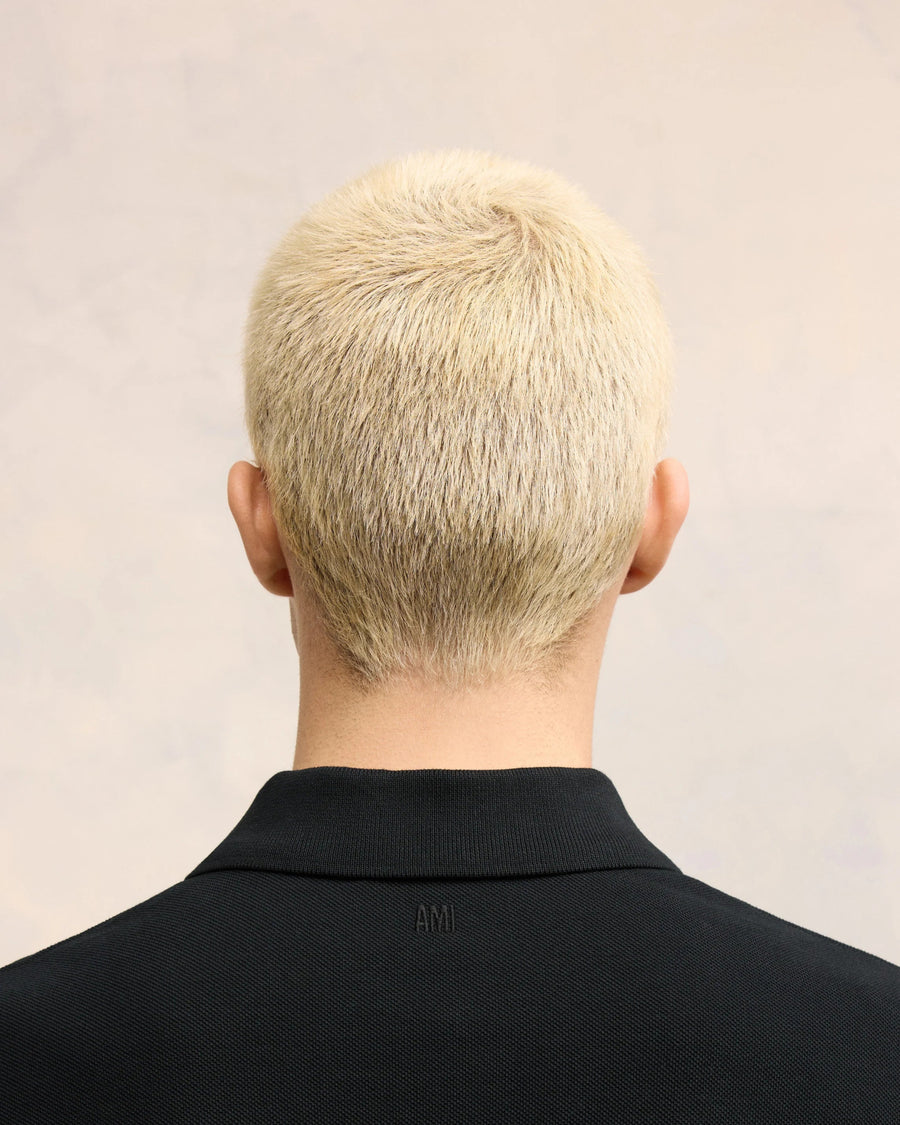 Vista frontal Polo Ami Paris de Cour Preto