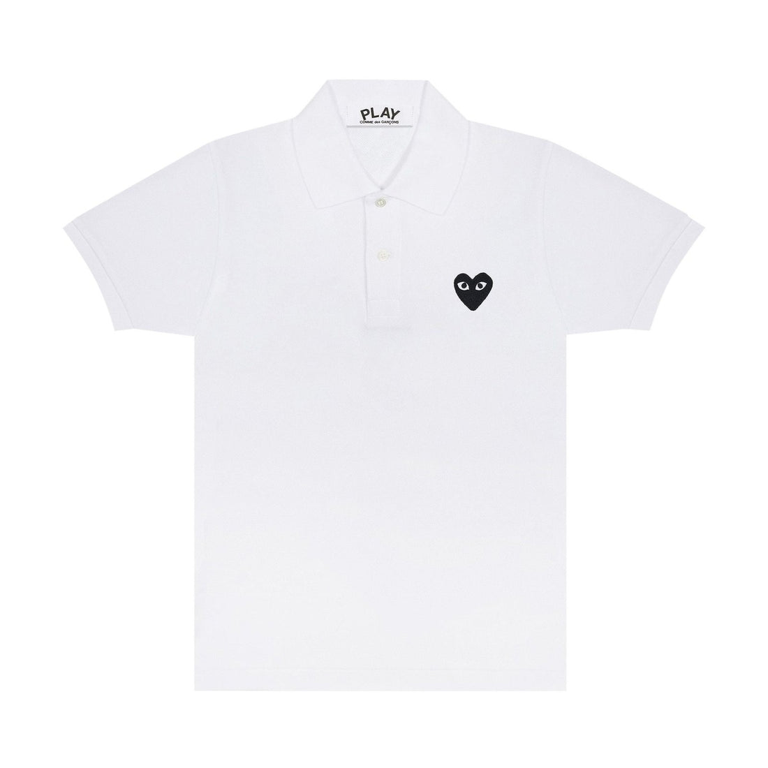 Polo Comme des Garcons PLAY Black Emblem White Branco - Comme des Garçons - CDGP4