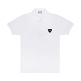 Polo Comme des Garçons PLAY Black Emblem White Branco em branco original na LK Sneakers