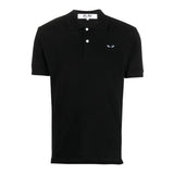 Polo Comme des Garçons PLAY Black Emblem Black Preto em preto original na LK Sneakers