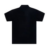 Vista lateral Polo Comme des Garçons PLAY Red Emblem Black Preto