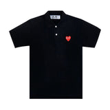 Polo Comme des Garçons PLAY Red Emblem Black Preto em preto original na LK Sneakers