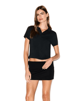 Polo Skims Baby Tee Worn in Jersey Onyx Preto em preto original na LK Sneakers