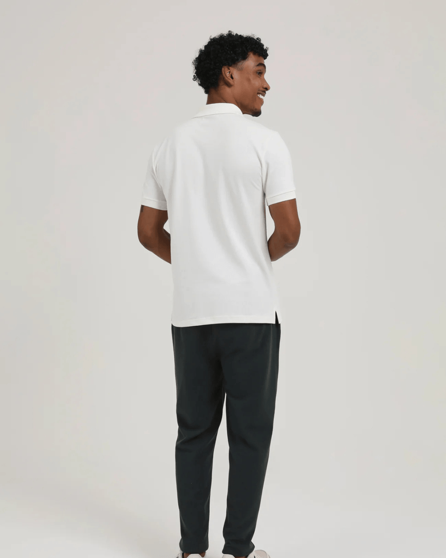 Vista superior Polo Slyce Classics Piquet Off White